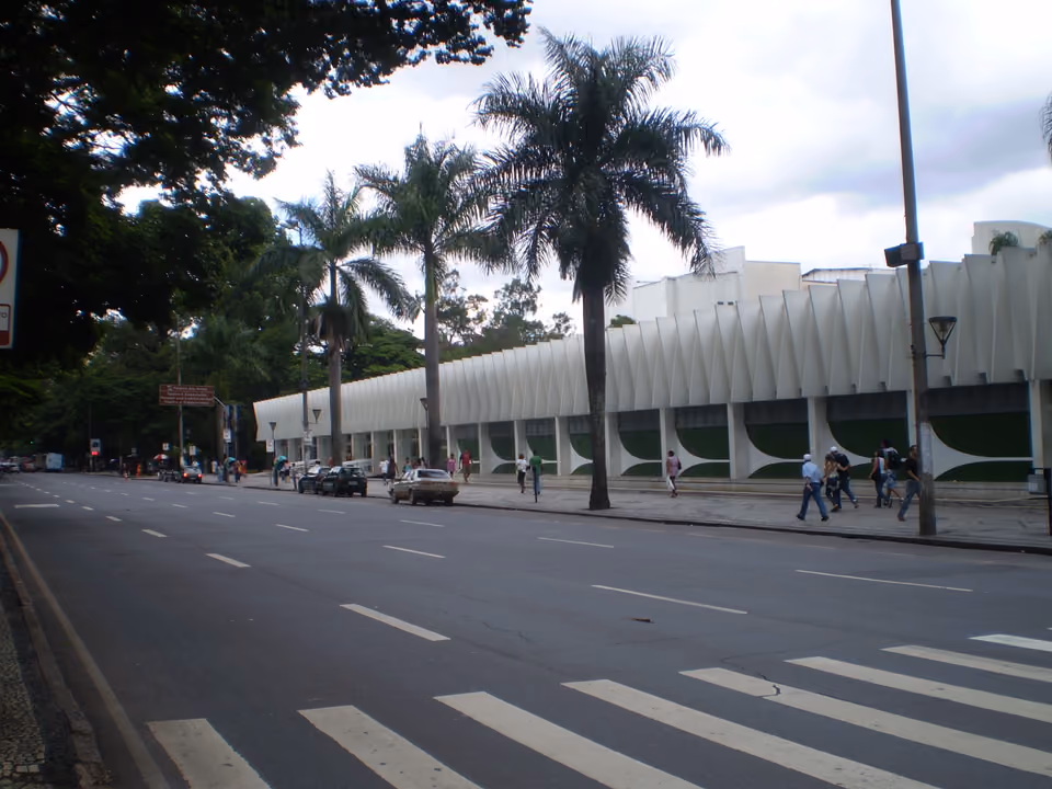 Fachada do Palácio das Artes em Belo Horizonte, centro cultural multiuso