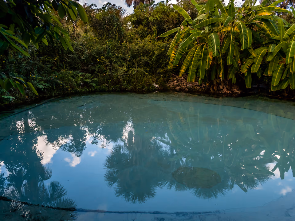 Fervedouro Bela Vista, no Jalapão, com água transparente turquesa