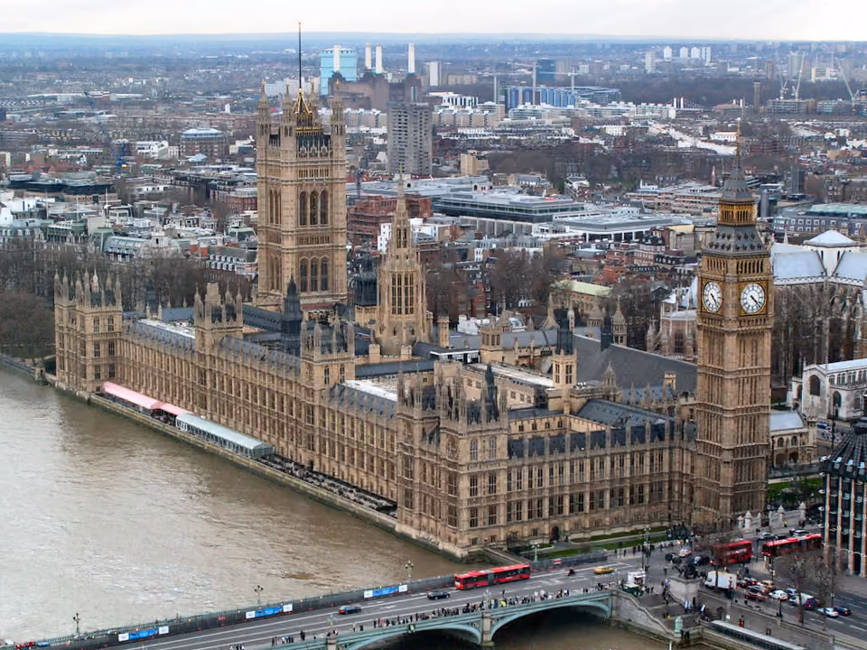 Big Ben e o Palácio de Westminster, sede do Parlamento britânico