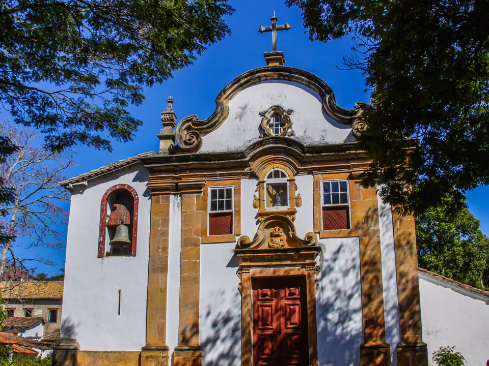 Fachada da Igreja Nossa Senhora do Rosário dos Pretos, em Tiradentes